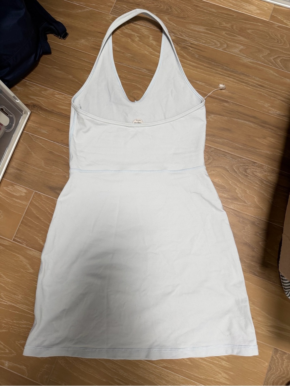 Aritzia WHIT Pale Blue Halter Mini Dress